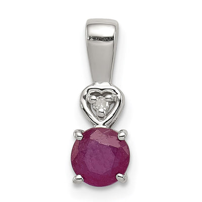Sterling silver diamond pendant