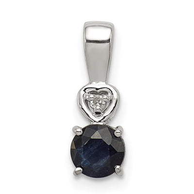 Sterling silver diamond pendant