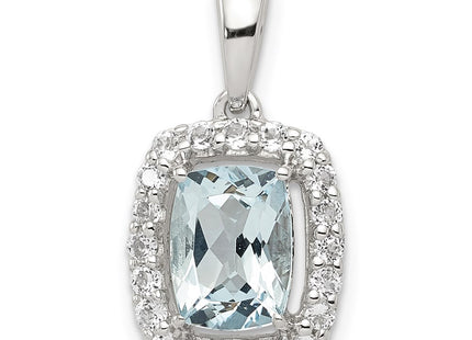Sterling silver aquamarine pendant