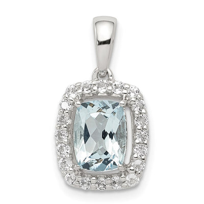 Sterling silver aquamarine pendant