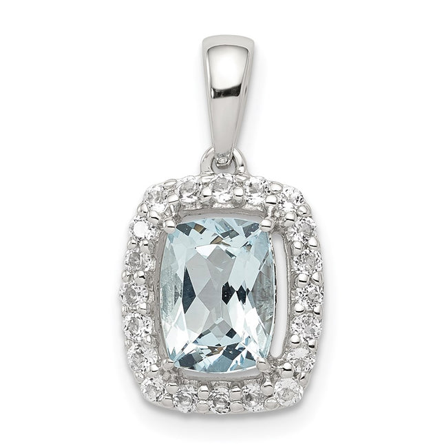 Sterling silver aquamarine pendant