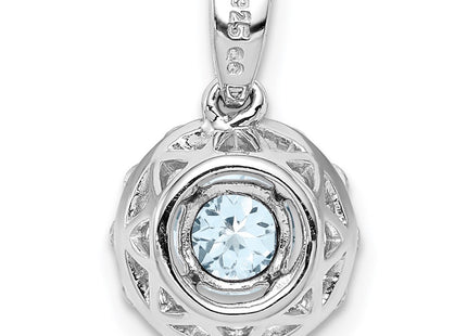 Sterling silver aquamarine pendant, another view