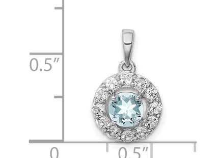 Sterling silver aquamarine pendant, further view