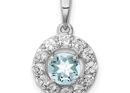 Sterling silver aquamarine pendant