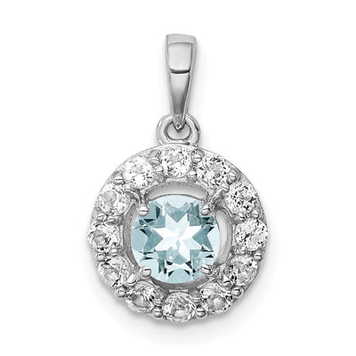 Sterling silver aquamarine pendant