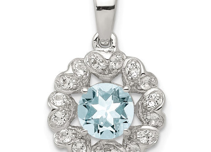 Sterling Silver Pendants Style QP3003AQ - Classique Jewelry Inc.