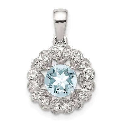 Sterling silver aquamarine pendant