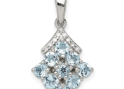 Sterling Silver Pendants Style QP3004AQ - Classique Jewelry Inc.