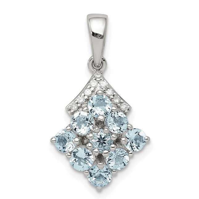 Sterling Silver Pendants Style QP3004AQ - Classique Jewelry Inc.