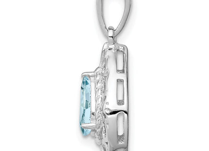 Sterling Silver Pendants Style QP3005AQ - Classique Jewelry Inc.
