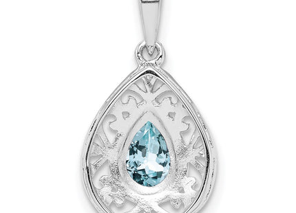 Sterling Silver Pendants Style QP3005AQ - Classique Jewelry Inc.