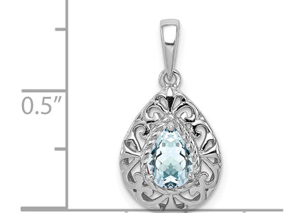 Sterling Silver Pendants Style QP3005AQ - Classique Jewelry Inc.