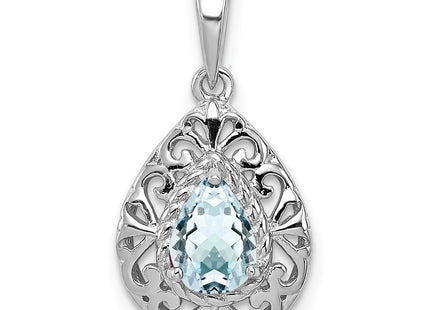 Sterling Silver Pendants Style QP3005AQ - Classique Jewelry Inc.