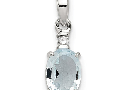 Sterling Silver Pendants Style QP3054AQ - Classique Jewelry Inc.