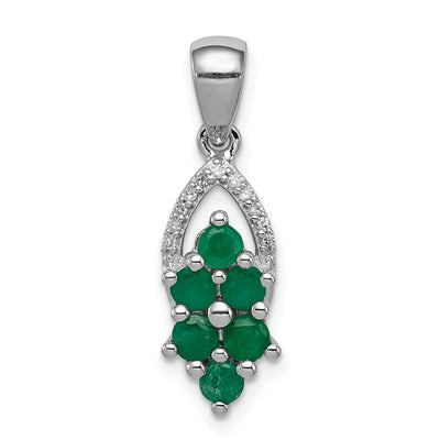 Sterling silver diamond pendant