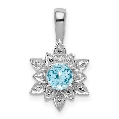 Sterling silver diamond pendant