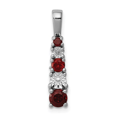 Sterling silver diamond pendant