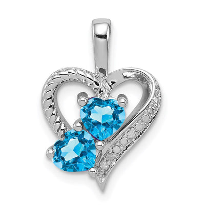 Sterling silver diamond pendant