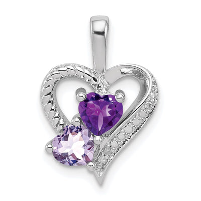 Sterling silver diamond pendant