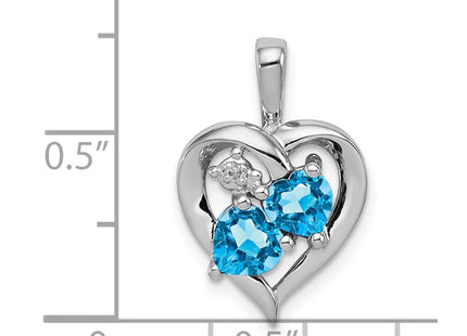 Sterling silver diamond pendant, another view