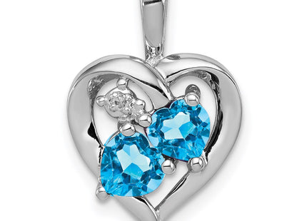 Sterling silver diamond pendant