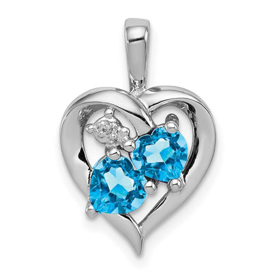 Sterling silver diamond pendant