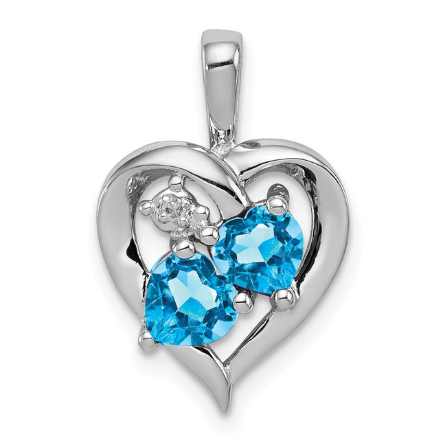 Sterling silver diamond pendant