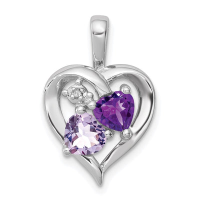 Sterling silver diamond pendant