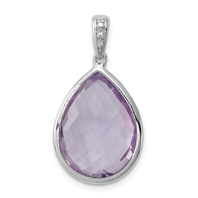 Sterling silver diamond pendant