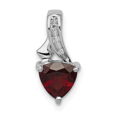 Sterling silver diamond pendant