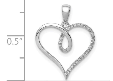 Sterling silver heart pendant, further view