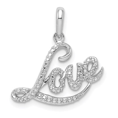 Sterling silver diamond pendant