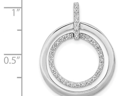 Sterling silver diamond pendant, another view