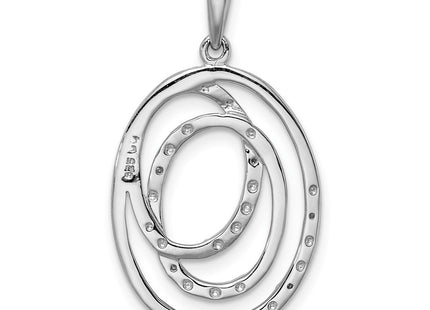 Sterling silver diamond pendant, further view
