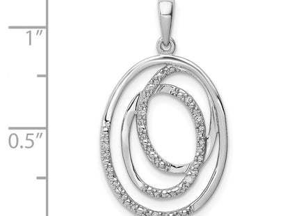 Sterling silver diamond pendant, another view