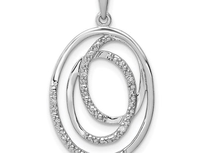 Sterling silver diamond pendant