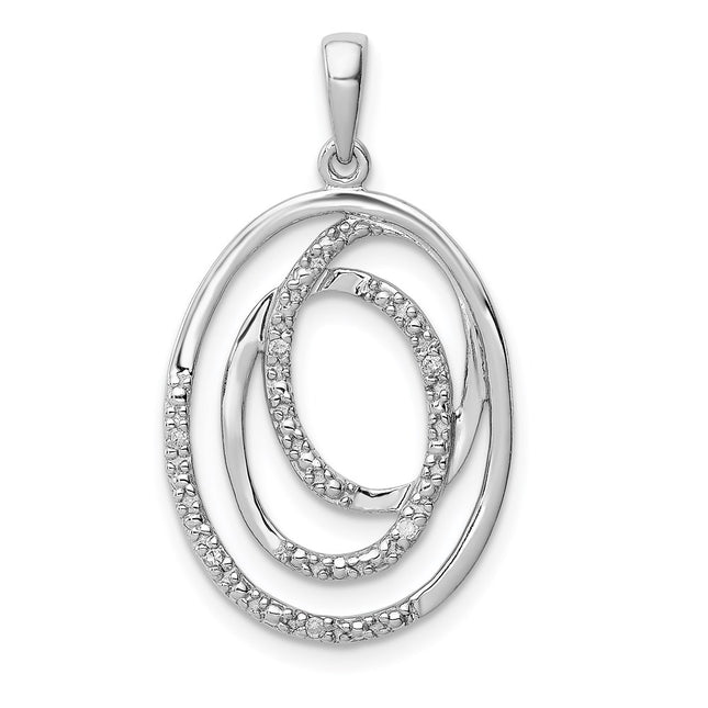 Sterling silver diamond pendant