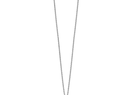 Sterling silver diamond heart necklace, alternate view
