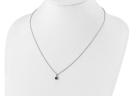 Sterling silver diamond circle necklace, additional view