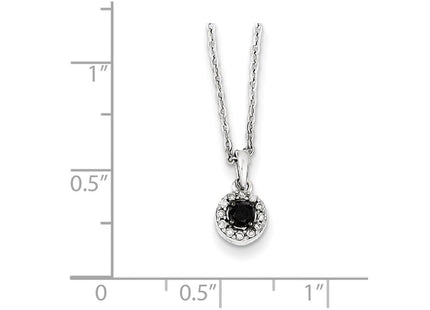 Sterling silver diamond circle necklace, another view
