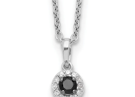 Sterling silver diamond circle necklace