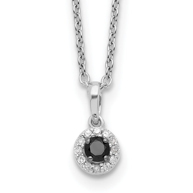 Sterling silver diamond circle necklace