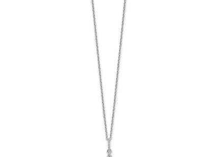 Sterling silver diamond necklace, alternate view