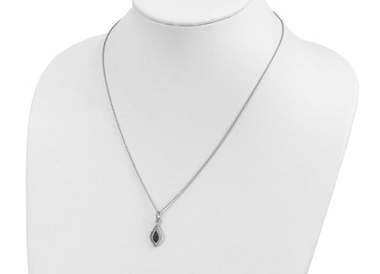 Sterling silver diamond necklace, another view
