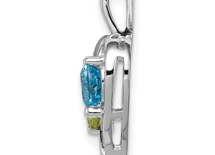 Sterling silver diamond pendant, alternate view