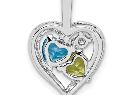 Sterling silver diamond pendant, further view