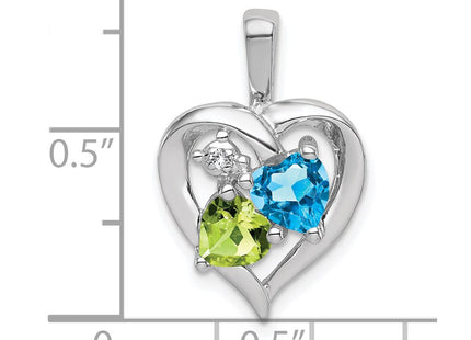 Sterling silver diamond pendant, another view