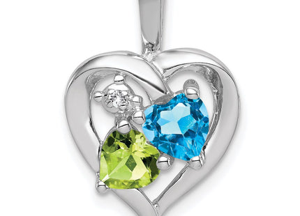 Sterling silver diamond pendant