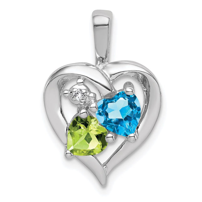Sterling silver diamond pendant