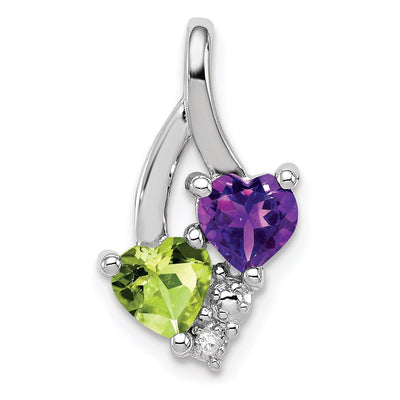 Sterling silver diamond pendant